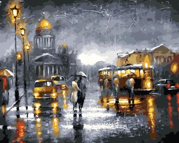 Дождливый Петербург в живописи