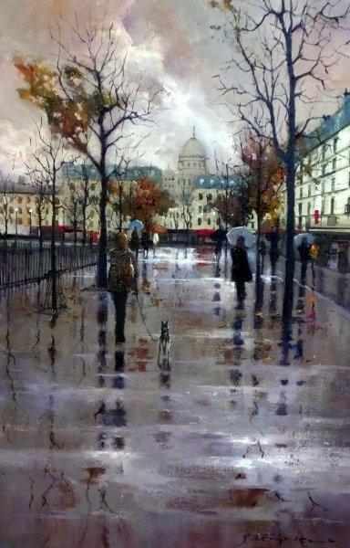 Дождливая осень живопись