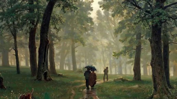 Шишкин Иван Иванович дождь в Дубовом лесу