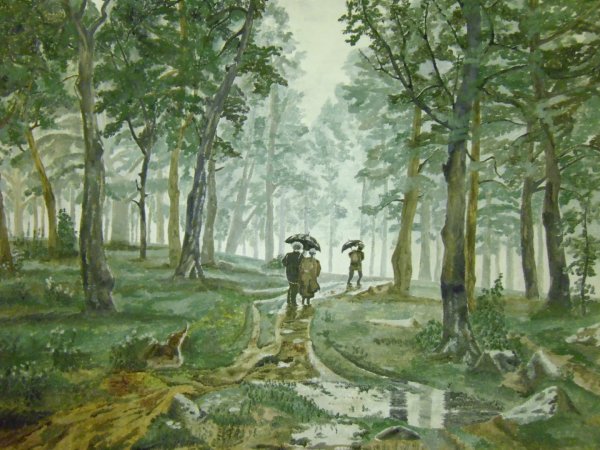 Дождь в Дубовом лесу 1891
