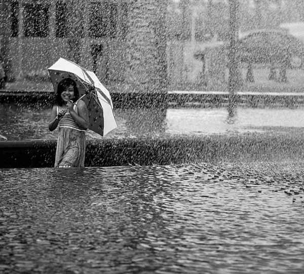 Промокла под дождем