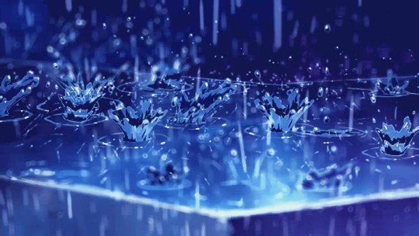 Аниме дождь gif