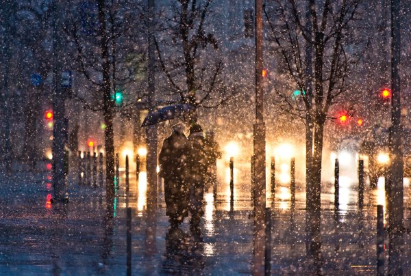 Снег с дождем ночь