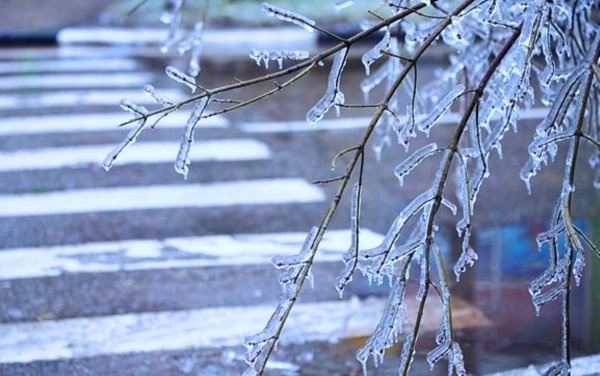 Мокрый снег гололед