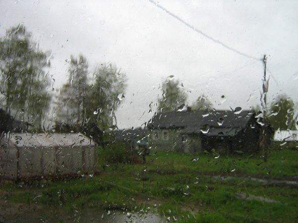 Дождик в деревне