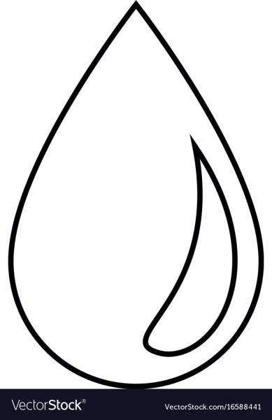 Раскраска капля воды для детей