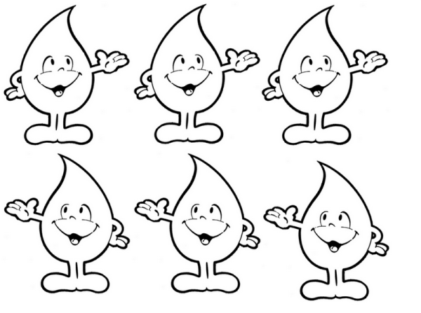 Капли воды раскраска для детей