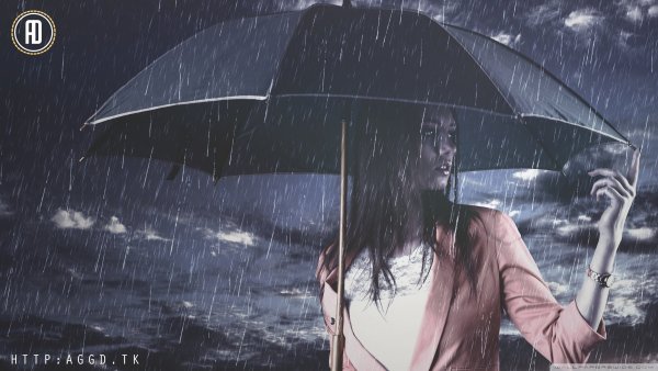 Девушка под дождем