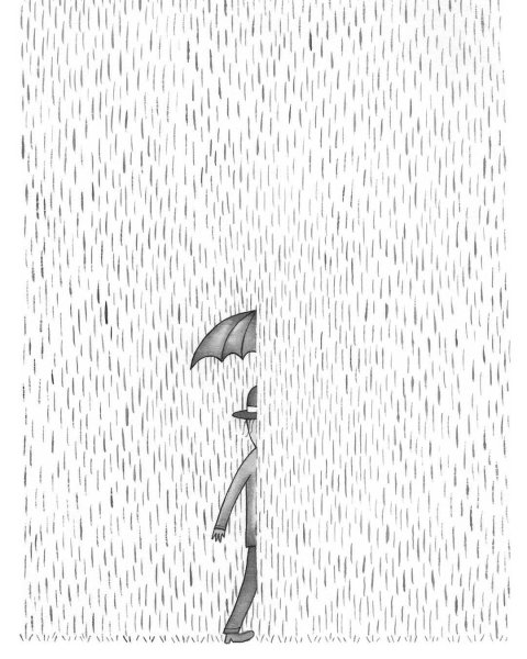 Косой дождь рисунок