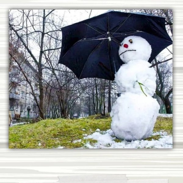 Теплая зима без снега