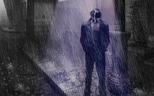 Человек под дождем