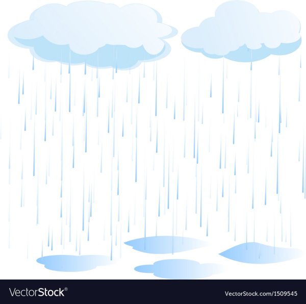 Дождик для детей на белом фоне