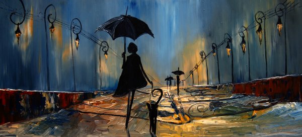 Художник Юстина Копаня дождь