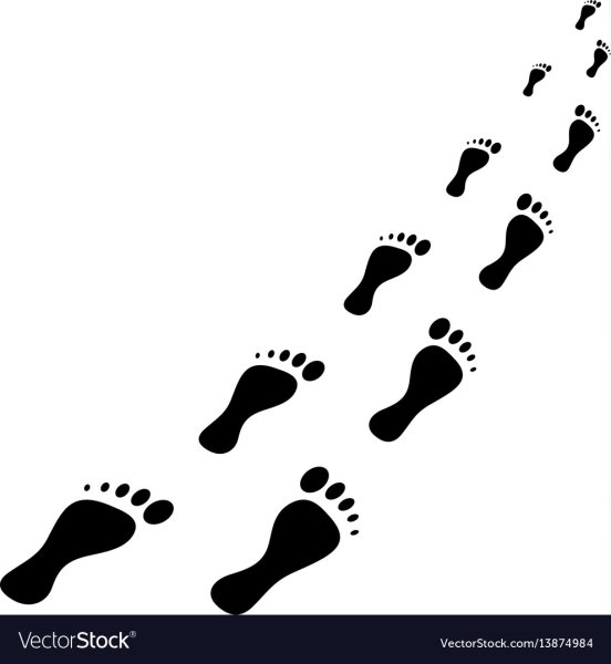 Следы человека вектор