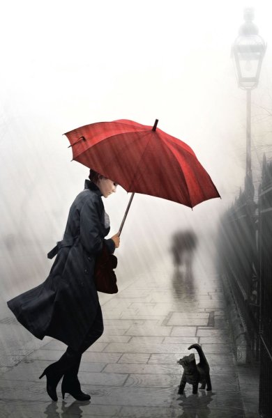 Человек с зонтиком