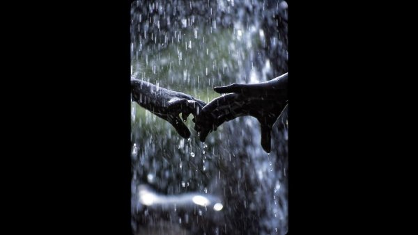 Две руки под дождем