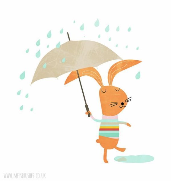Зайчик с зонтиком