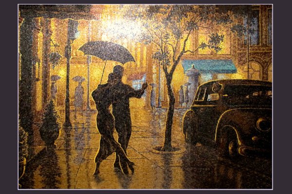 Танец под дождем в живописи