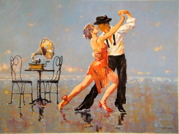 Картина Танцующие под дождем