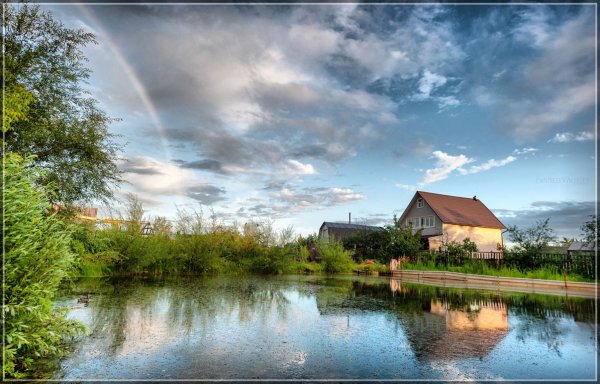 Деревня после дождя
