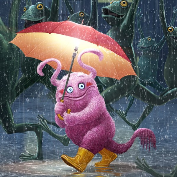 Животные под зонтом