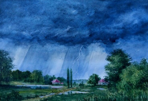 Рисование гроза