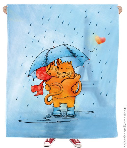 Котенок под зонтом