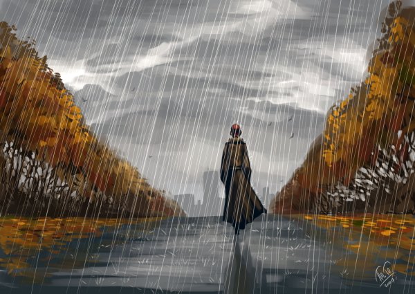 Осенний дождь аниме