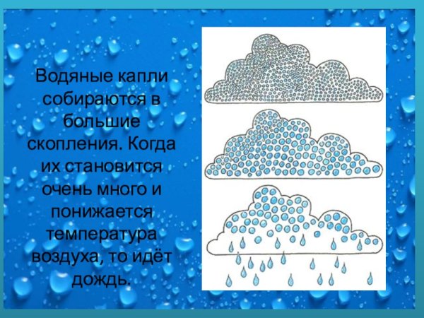 Откуда берется дождь для детей