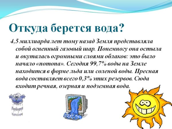 Откуда берется вода