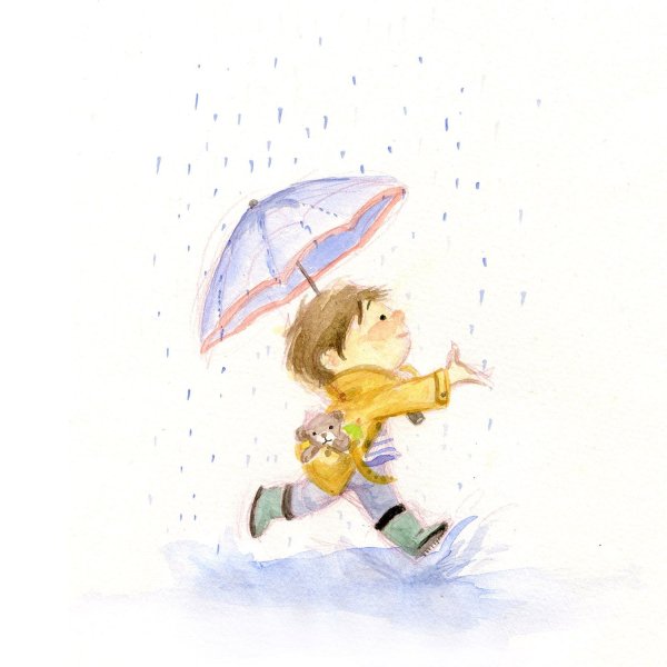 Детские иллюстрации акварелью