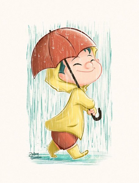 Дождь мультяшный