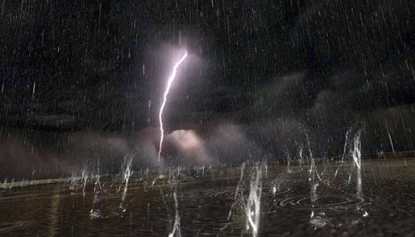 Ливневый дождь с грозой