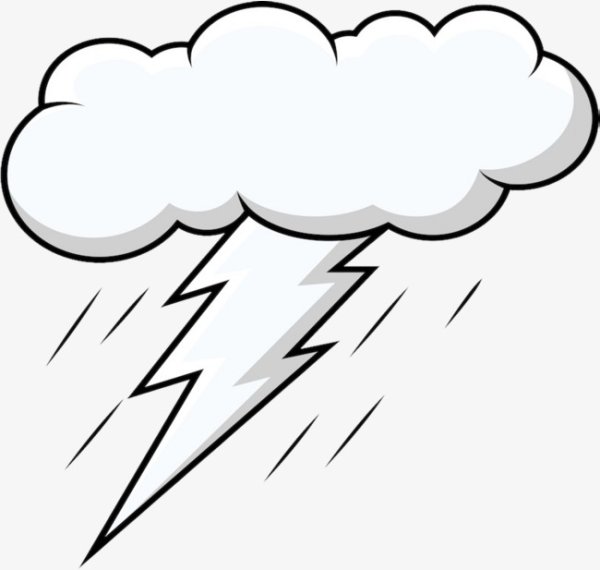 Тучка с молнией