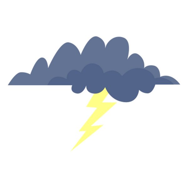 Грозовое облако на прозрачном фоне