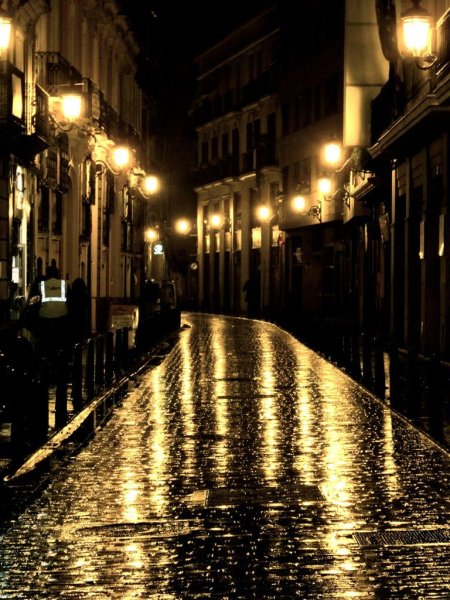 Дождливый вечер улица