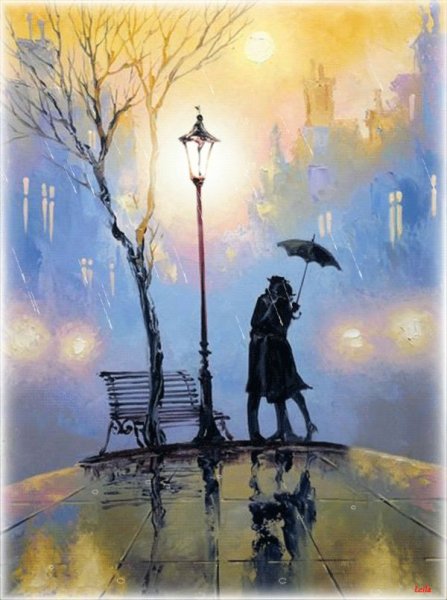 Пейзаж с фонарем