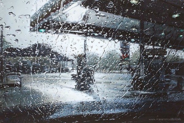 Дождь за окном машины