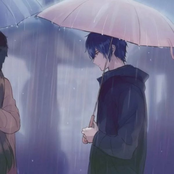 Аниме парень дождь
