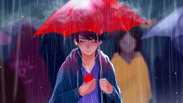 Аниме зонтик