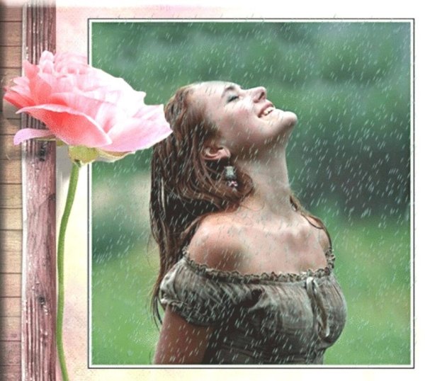 Открытка красивого летнего дождя