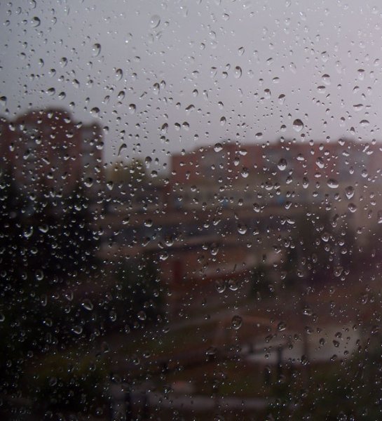 Вид из окна дождь