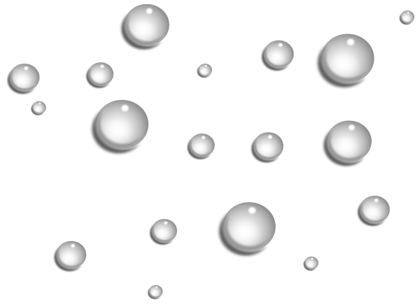 Капли на прозрачном фоне