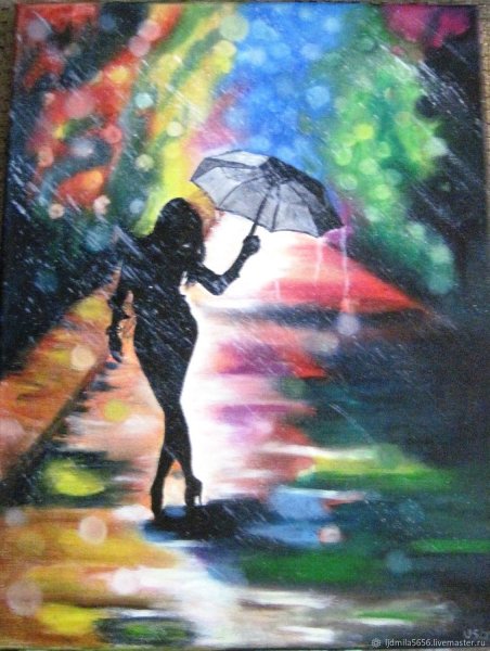 Женщина под дождем