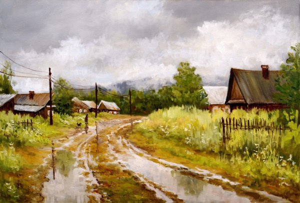 Сельская живопись художника Мазеева