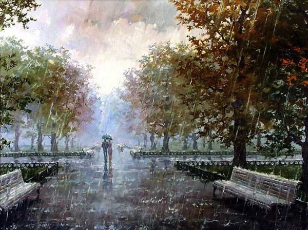 Дмитрий Левин дождь в парке