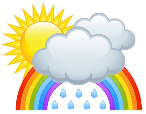 Облачка детские и Радуга