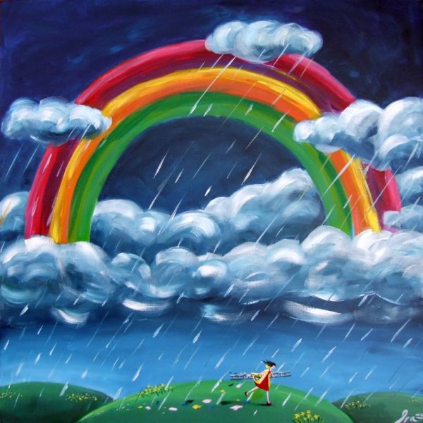 Радуга гуашью