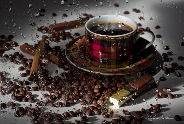 Кофе шоколад и сигарета