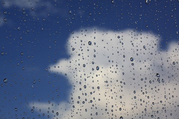 Окно с каплями